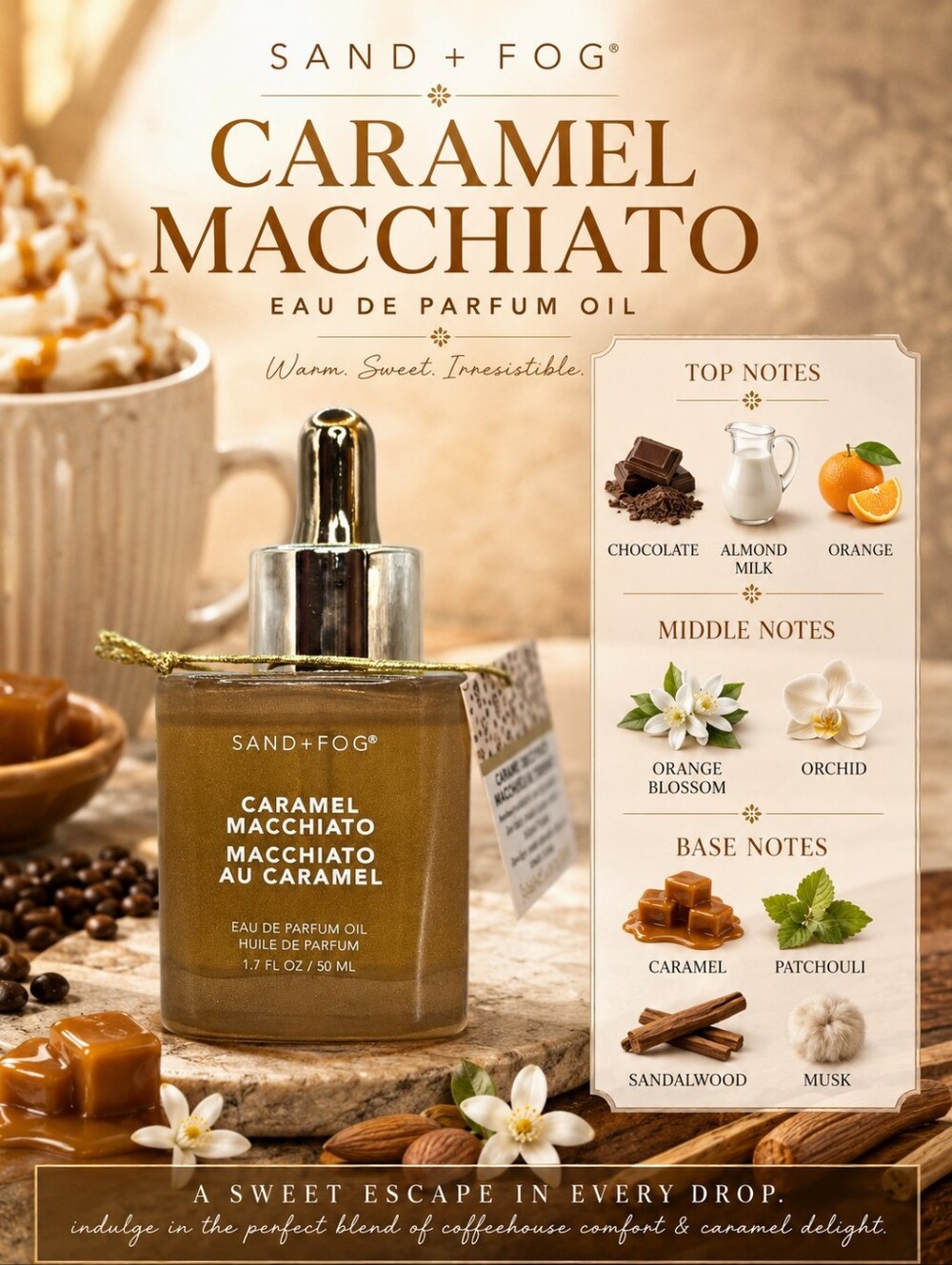 SAND+FOG Caramel Macchiato Fragrance Oil
